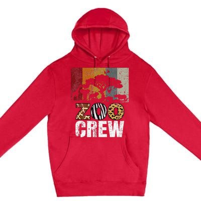 Retro Zoo Crew Safari Wildlife Family Zoo Day Trip Matching Premium Pullover Hoodie