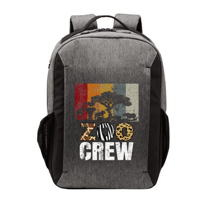 Retro Zoo Crew Safari Wildlife Family Zoo Day Trip Matching Vector Backpack