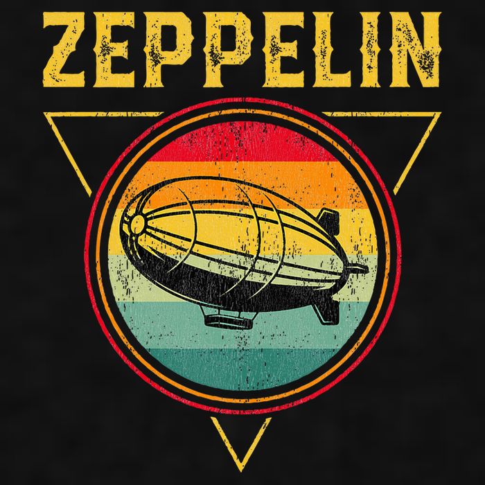 Retro Zeppelin Funny Dirigible Blimp Airship 70s 80s Ladies PosiCharge Tri-Blend Wicking Tank