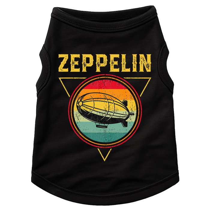 Retro Zeppelin Funny Dirigible Blimp Airship 70s 80s Doggie Tank