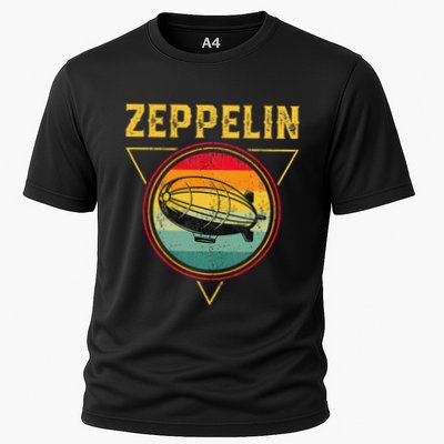 Retro Zeppelin Funny Dirigible Blimp Airship 70s 80s Performance Shirt