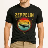 Retro Zeppelin Funny Dirigible Blimp Airship 70s 80s Performance Shirt