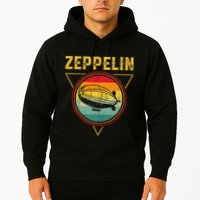 Retro Zeppelin Funny Dirigible Blimp Airship 70s 80s Hoodie
