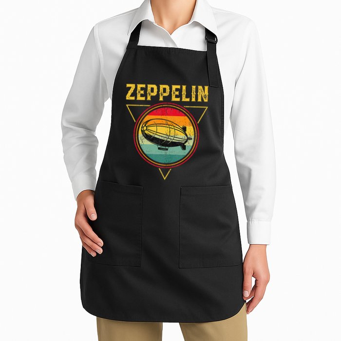 Retro Zeppelin Funny Dirigible Blimp Airship 70s 80s Apron
