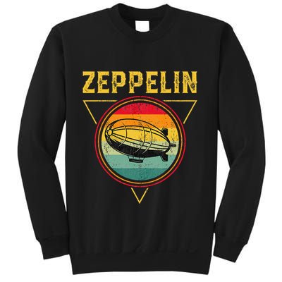 Retro Zeppelin Funny Dirigible Blimp Airship 70s 80s Sweatshirt