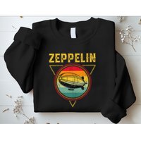 Retro Zeppelin Funny Dirigible Blimp Airship 70s 80s Sweatshirt