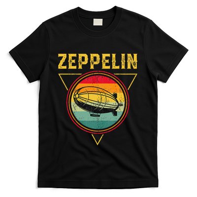 Retro Zeppelin Funny Dirigible Blimp Airship 70s 80s T-Shirt