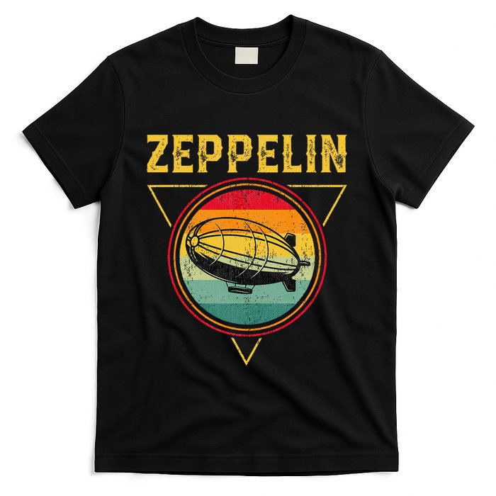 Retro Zeppelin Funny Dirigible Blimp Airship 70s 80s T-Shirt