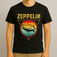 Retro Zeppelin Funny Dirigible Blimp Airship 70s 80s T-Shirt