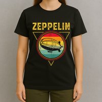 Retro Zeppelin Funny Dirigible Blimp Airship 70s 80s T-Shirt