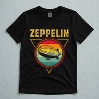 Retro Zeppelin Funny Dirigible Blimp Airship 70s 80s T-Shirt