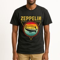 Retro Zeppelin Funny Dirigible Blimp Airship 70s 80s Tall T-Shirt