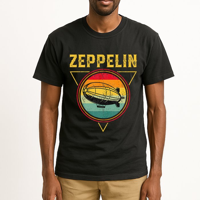 Retro Zeppelin Funny Dirigible Blimp Airship 70s 80s Tall T-Shirt