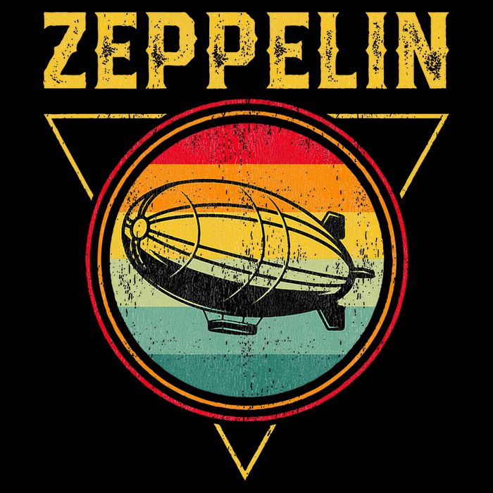 Retro Zeppelin Funny Dirigible Blimp Airship 70s 80s Bucket Hat