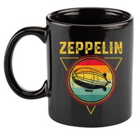 Retro Zeppelin Funny Dirigible Blimp Airship 70s 80s 11oz C Handle Ceramic Mug