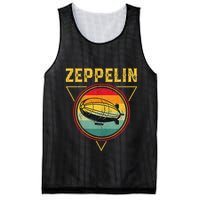 Retro Zeppelin Funny Dirigible Blimp Airship 70s 80s Mesh Reversible Basketball Jersey Tank