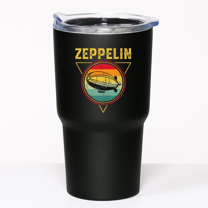 Retro Zeppelin Funny Dirigible Blimp Airship 70s 80s Tumbler