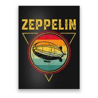 Retro Zeppelin Funny Dirigible Blimp Airship 70s 80s Poster