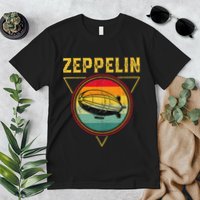 Retro Zeppelin Funny Dirigible Blimp Airship 70s 80s Premium T-Shirt