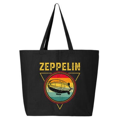Retro Zeppelin Funny Dirigible Blimp Airship 70s 80s 25L Jumbo Tote