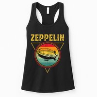 Retro Zeppelin Funny Dirigible Blimp Airship 70s 80s Womens Tank Top