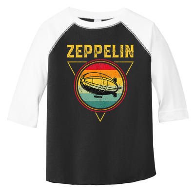 Retro Zeppelin Funny Dirigible Blimp Airship 70s 80s Toddler Fine Jersey T-Shirt