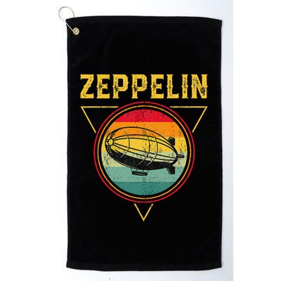 Retro Zeppelin Funny Dirigible Blimp Airship 70s 80s Golf Towel