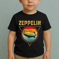 Retro Zeppelin Funny Dirigible Blimp Airship 70s 80s Toddler T-Shirt