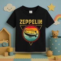 Retro Zeppelin Funny Dirigible Blimp Airship 70s 80s Toddler T-Shirt