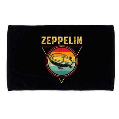 Retro Zeppelin Funny Dirigible Blimp Airship 70s 80s Microfiber Hand Towel