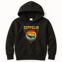 Retro Zeppelin Funny Dirigible Blimp Airship 70s 80s Kids Hoodie