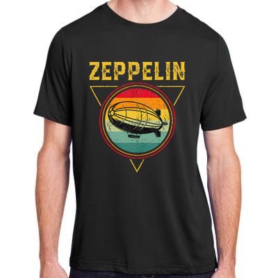 Retro Zeppelin Funny Dirigible Blimp Airship 70s 80s Adult ChromaSoft Performance T-Shirt