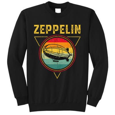 Retro Zeppelin Funny Dirigible Blimp Airship 70s 80s Tall Sweatshirt