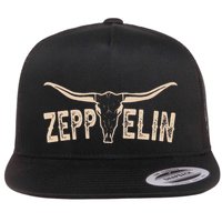 Retro Zeppelin First Name Pride Vintage Apparel Bull Skull Flat Bill Trucker Hat