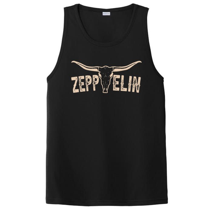 Retro Zeppelin First Name Pride Vintage Apparel Bull Skull PosiCharge Competitor Tank