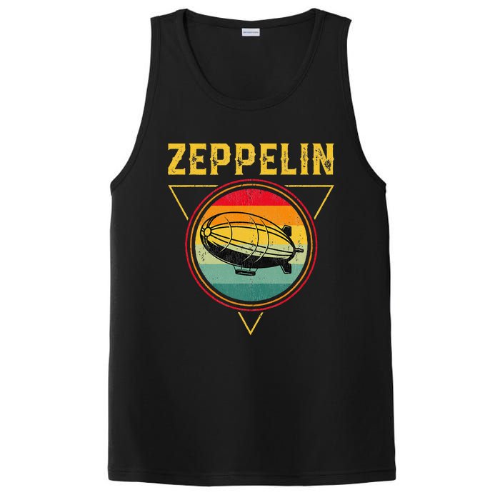 Retro Zeppelin Funny Dirigible Blimp Airship 70s 80s PosiCharge Competitor Tank