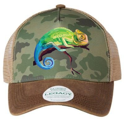 Reptile Zoo Keeper Gift Idea Lizard Safari Chameleon Legacy Tie Dye Trucker Hat