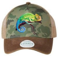 Reptile Zoo Keeper Gift Idea Lizard Safari Chameleon Legacy Tie Dye Trucker Hat