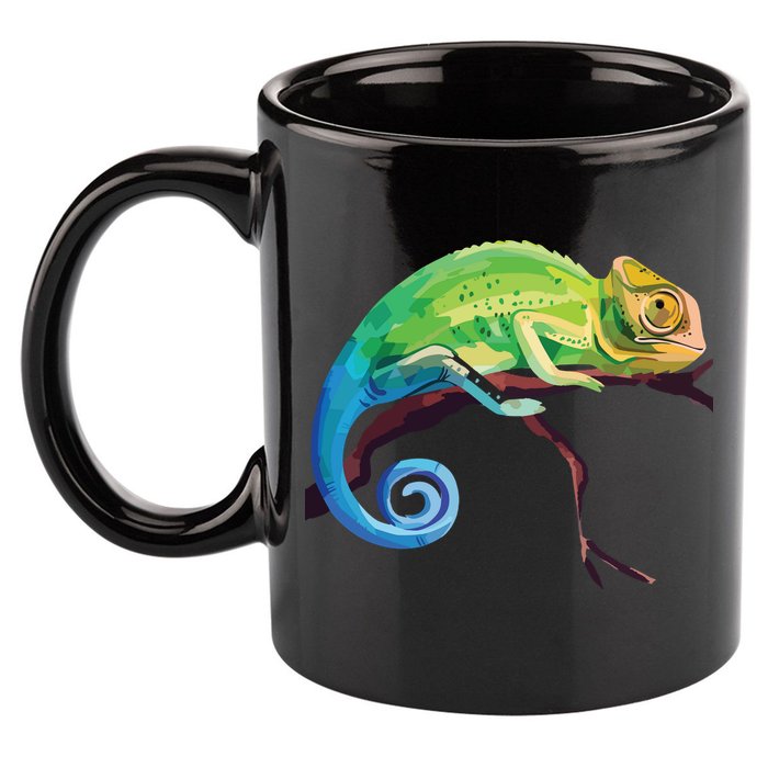 Reptile Zoo Keeper Gift Idea Lizard Safari Chameleon 11oz C Handle Ceramic Mug
