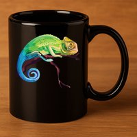 Reptile Zoo Keeper Gift Idea Lizard Safari Chameleon 11oz C Handle Ceramic Mug