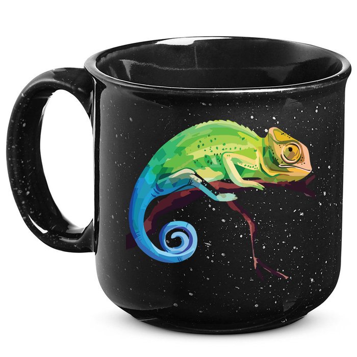 Reptile Zoo Keeper Gift Idea Lizard Safari Chameleon 15oz Campfire Ceramic Mug