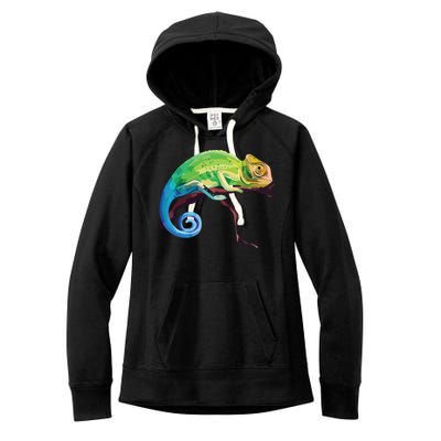 Reptile Zoo Keeper Gift Idea Lizard Safari Chameleon Women's Fleece Hoodie