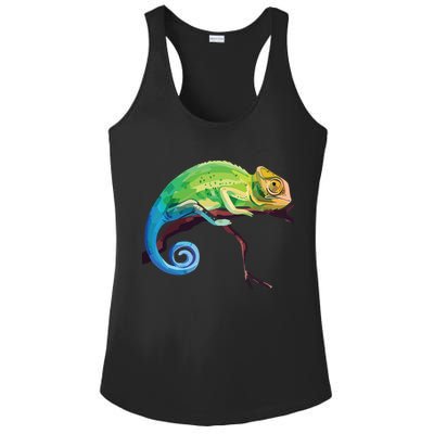 Reptile Zoo Keeper Gift Idea Lizard Safari Chameleon Ladies PosiCharge Competitor Racerback Tank