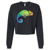 Reptile Zoo Keeper Gift Idea Lizard Safari Chameleon Cropped Pullover Crew
