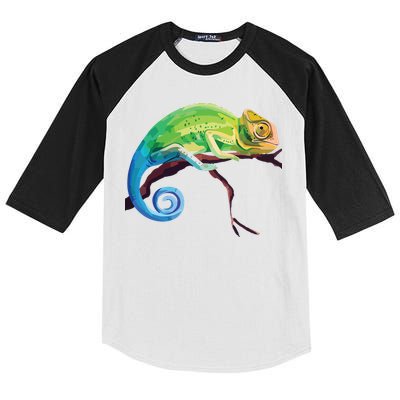 Reptile Zoo Keeper Gift Idea Lizard Safari Chameleon Kids Colorblock Raglan Jersey