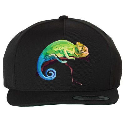 Reptile Zoo Keeper Gift Idea Lizard Safari Chameleon Wool Snapback Cap