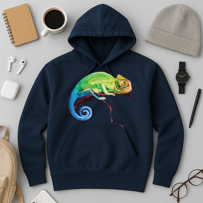 Reptile Zoo Keeper Gift Idea Lizard Safari Chameleon Hoodie