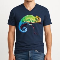 Reptile Zoo Keeper Gift Idea Lizard Safari Chameleon V-Neck T-Shirt
