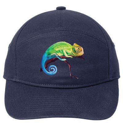 Reptile Zoo Keeper Gift Idea Lizard Safari Chameleon 7-Panel Snapback Hat