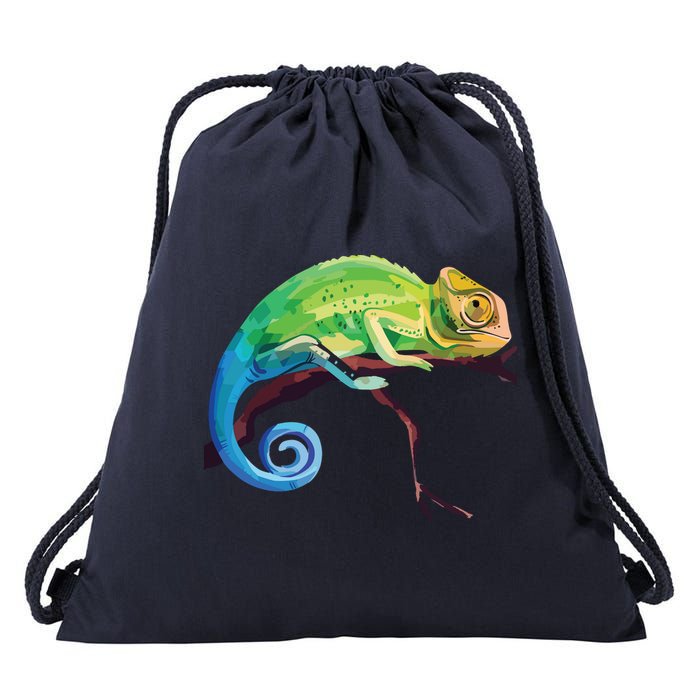 Reptile Zoo Keeper Gift Idea Lizard Safari Chameleon Drawstring Bag